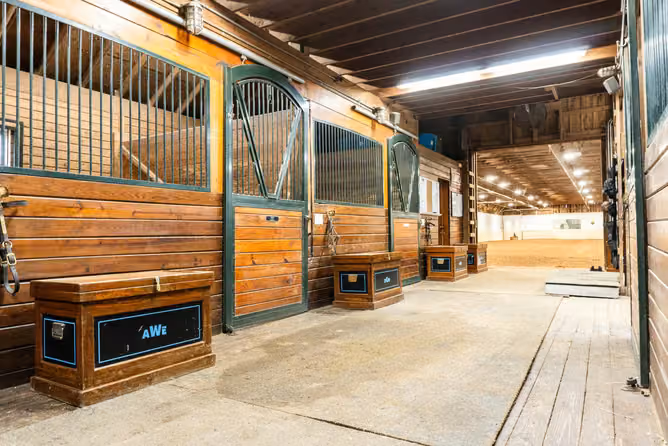 The horse stalls at Smokey Hollow Farm